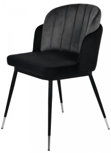 SCAUN GRI DIN VELUR MARCEL STIL MODERN B2