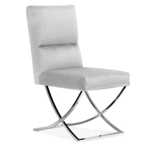 SCAUN LIVING MARCUS, ARGINTIU/CROM, STIL MODERN, ATR