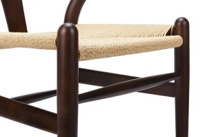 SCAUN MARO INCHIS WISHBONE DIN LEMN CU FIBRE NATURALE STIL MODERN - Img 6