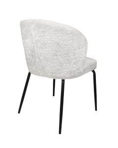 SCAUN MODERN, ELEGANT SI CONFORTABIL, GRETA, ALB/NEGRU, CU TAPITERIE DIN TEXTIL CHENILLE - Img 3