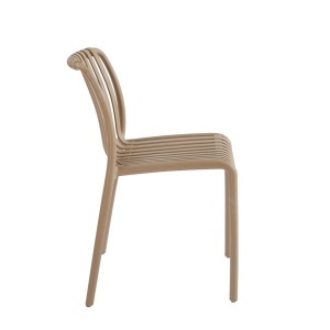 SCAUN PENTRU EXTERIOR/INTERIOR STRIPS, BEJ, DIN POLIPROPILENA, STIL MODERN MINIMALIST - Img 2