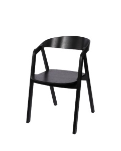 SCAUN PENTRU PROIECTE B2B, FUTURA NEGRU, DIN LEMN STEJAR CURBAT, PENTRU UZ COMERCIAL, ARTIM GROUP SELECTION