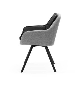 SCAUN PIVOTANT PIRLO II, GRI DESCHIS/GRI GRAFIT/NEGRU, STIL MODERN, ATR - Img 3