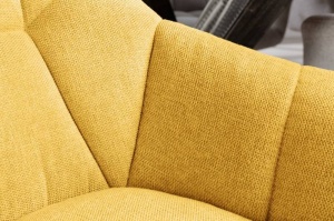 SCAUN ROTATIV, PAPILLON, GALBEN MUSTAR, COD 41589, STIL RETRO - Img 5