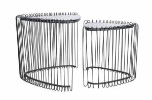 SET 2 MASUTE DE CAFEA, VARIATION, DIN METAL SI STICLA, COD 43506, DESIGN MODERN - Img 2