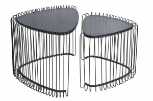 SET 2 MASUTE DE CAFEA, VARIATION, DIN METAL SI STICLA, COD 43506, DESIGN MODERN - Img 4