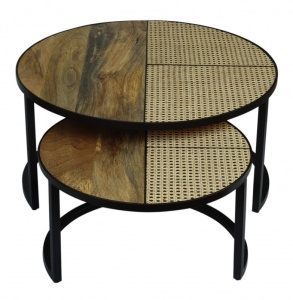 SET 2 MASUTE DESIGN RETRO, VIENNA LOUNGE, DIN LEMN MASIV SI METAL, COD 40135 REALIZAT MANUAL - Img 3