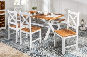SET 2 SCAUNE, BUCATARIE, LONG ISLAND, DIN LEMN MASIV DE MANGO, COD 39779, STIL CLASIC - Img 1
