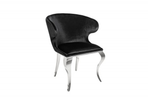 SET 2 SCAUNE, CATIFEA DE CULOARE NEAGRA, BAROC II, COD 38871, DESIGN CLASIC - Img 3