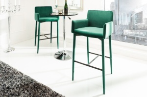 SET 2 SCAUNE DE BAR MILANO VERDE SMARALD 39418 STIL MODERN