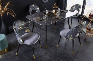 SET 2 SCAUNE, DINING, BOUTIQUE DIN CATIFEA SI METAL, GRI/NEGRU, ARTIM GROUP SELECTION - Img 2