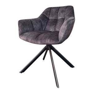 SET 2 SCAUNE DINING ROTATIV, PAPILON, CATIFEA GRI, COD 43196, STIL RETRO - Img 2