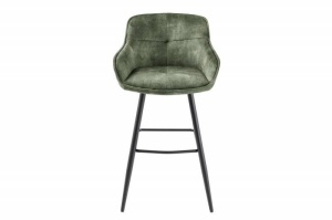 SET 2 SCAUNE EUPHORIA 100CM, PICIOARE DIN METAL SI MICROFIBRA FINA, COD 43688, CULOARE VERDE - Img 6
