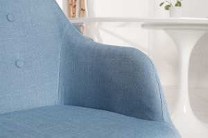 SET 2 SCAUNE NATURALE/ALBASTRU DESCHIS SCANDINAVIA 36826 DESIGN SCANDINAV - Img 5