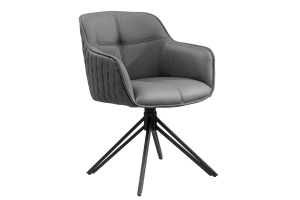 SET 2 SCAUNE OFFICE, ROTATIVE 180 GRADE, EUPHORIA, DIN PIELE GRI SI METAL, ARTIM GROUP SELECTION - Img 10