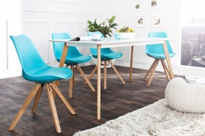 SET 2 SCAUNE, TURCOAZ, SCANDINAVIA, COD 36206, DESIGN SCANDINAV