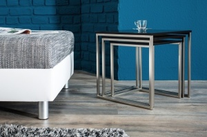 SET 3 MASUTE DE CAFEA TRIO SLIM NEGRE STIL MODERN B2 - Img 5