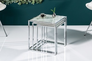 SET 3 MASUTE MODERNE, ELEMENTS, STICLA CARE IMITA MARMURA COD 40047 - Img 3