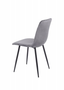 SET 4 SCAUNE DINING, AMAZONAS 40849 GRI, CU TAPITERIE DIN CATIFEA, STIL MODERN - Img 3