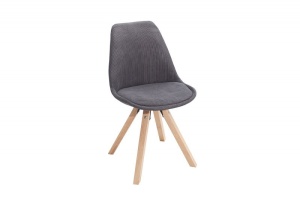 SET 4 SCAUNE NATURALE/GRI SCANDINAVIA CORD 38086 - DESIGN SCANDINAV - Img 2