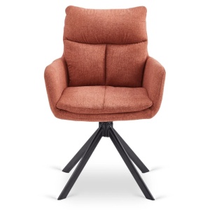 SET 4 SCAUNE ROTATIVE, ARTIM MEBLE, REALIZAT DIN MATERIAL TEXTIL CARAMIZIU SI METAL, STIL MODERN - Img 3