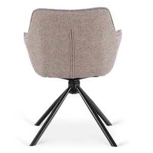 SET 4 SCAUNE ROTATIVE, ARTIM MEBLE, REALIZAT DIN MATERIAL TEXTIL CAPPUCCINO SI CADRUL DIN METAL, STIL MODERN - Img 9