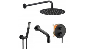 SET DE DUS SI CADA INCASTRAT REA LUNGO + BOX, NEGRU, DIN ALAMA, CALITATE SUPERIOARA