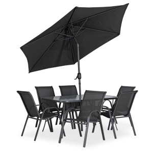 SET DE GRADINA/TERASA, NEBRASKA, ARTIM MEBLE, DIN METAL SI STICLA, CULOARE NEAGRA, ARTIM MEBLE - Img 2