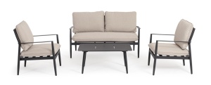 SET LOUNGE DE GRADINA/TERASA NEBULA, CONFECTIONAT DIN ALUMINIU SI TEXTIL, STIL MODERN - Img 4
