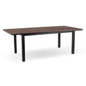 SET MOBILIER DE GRADINA/TERASA,ARGOS 160-260CM, ARTIM MEBLE, MASA SI 8 FOTOLII, DIN TEHNORATAN SI COMPOZIT, CULOARE NUC/NEGRU - Img 5