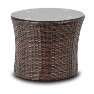 SET MOBILIER DE GRADINA/TERASA, FRIO, ARTIM MEBLE, DIN TEHNORATAN, TEXTIL SI STICLA, CULOARE MARO/BEJ - Img 3