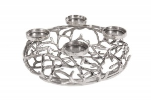 SFESNIC, ABSTRACT 4, DIMENSIUNE 38 CM, COD 41277, DIN ALUMINIU ARGINTIU - Img 5
