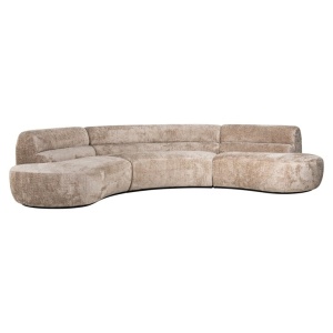 SOFA COLBY ROUND SHAPE, SHEEP NATURE, S5158 CONFECTIONAT DIN LEMN, PLACAJ, SPUMA SI 100% POLIESTER, RICHMOND INTERIOR