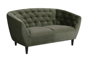 SOFA CONFORTABILA, RIA VERDE, CU TAPITERIE DIN TEXTIL SI LEMN, STIL SCANDINAV B2