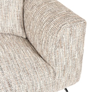 SOFA HOXTON CU 3 LOCURI BE TRENDY 170 BEIGE, S5170, CONFECTIONATA DIN LEMN DE PIN, METAL, SPUMA SI 100% POLIESTER, RICHMOND INTERIOR - Img 2