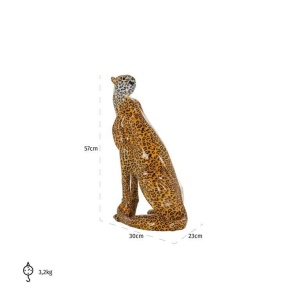 STATUETA DECORATIVA GEPARD TAHNEE, DIN POLIRASINA, STIL MODERN, B2 - Img 6