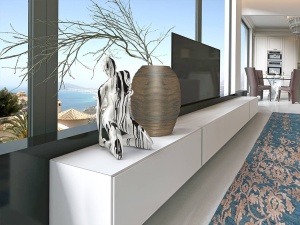 STOC!!! DECORATIUNE, DAMA, IN ALB/NEGRU, 56CM, STIL EXCLUSIVIST, COD 698139