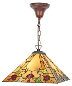 STOC!!!PENDUL DIN STICLA, TIFFANY, KT103745+C1, STIL CLASIC