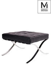 SUPORT PENTRU PICIOARE DIN PIELE ECO BARCELON, NEGRU STIL MODERN