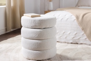 TABURET CU SPATIU DEPOZITARE, VOQUE 50CM, MATERIAL BOUCLE, ARTIM GROUP SELECTION