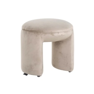 TABURET FARGO KAKI QUARTZ 903, VELVET, S4548, CONFECTIONAT DIN 100% POLIESTER, PLACAJ, PU SI SPUMA, STIL MODERN