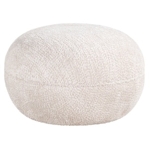 TABURET JACE BE LOVELY 11 CREAM, S4737, CONFECTIONAT DIN 100% POLIESTER, LEMN, PLACAJ SI LEMN DE PIN, STIL MODERN