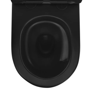 VAS WC SUSPENDABIL, REA CARLO MINI TORNADO NF, NEGRU MAT, CALITATE SUPERIOARA - Img 4