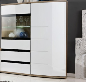 VITRINA ONTARIO I SI II, SRW OW, CU ILUMINARE LED, STIL MODERN, ASM