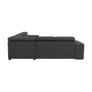 ANSAMBLU DE CANAPELE SEGORIA LUX, MODEL DREAPTA, GRI, DIN TEXTIL, EXTENSIBIL, SPATIU DEPOZITARE, STIL MODERN, TK - Img 4