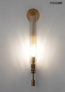 APLICA BORGIA GOLD, CONFECTIONATA DIN STICLA SI METAL, STIL MODERN - Img 3