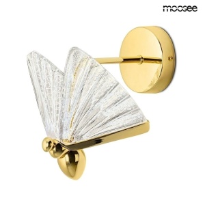 APLICA BUTTERFLY M AURIU, REALIZATA DIN METAL SI STICLA, STIL MODERN
