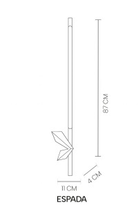 APLICA ESCADA AURIE, CU LED, CONFECTIONATA DIN METAL, STIL MODERN - Img 6