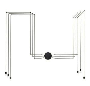 APLICA FLUSSO 6, DIN METAL, NEAGRA, STIL INDUSTRIAL, B2