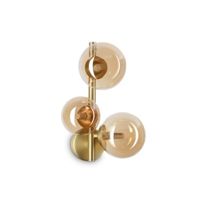 APLICA PERLAGE AP3, AMBER, DIN METAL, STIL MODERN